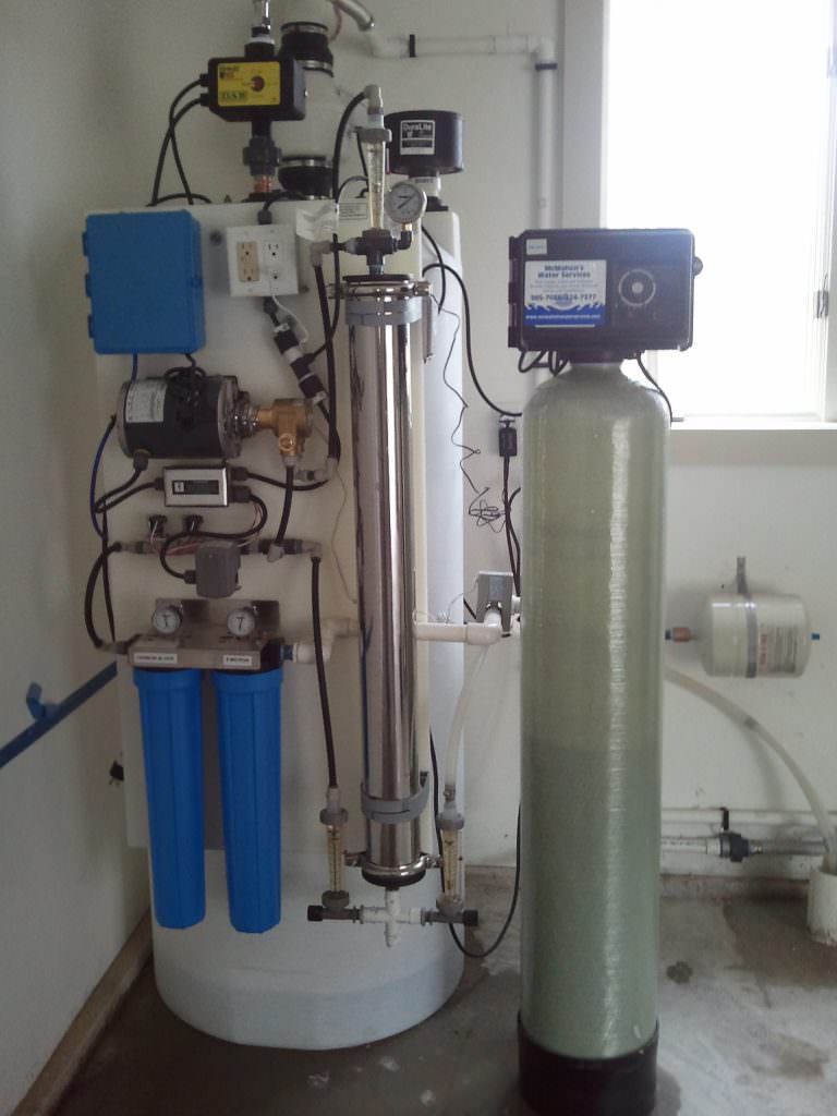 photo of a water pump installation