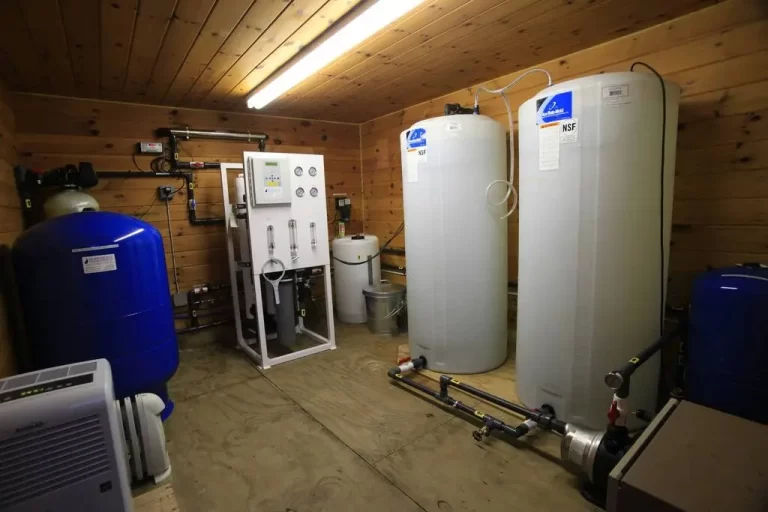 image of installed water tanks in a basement
