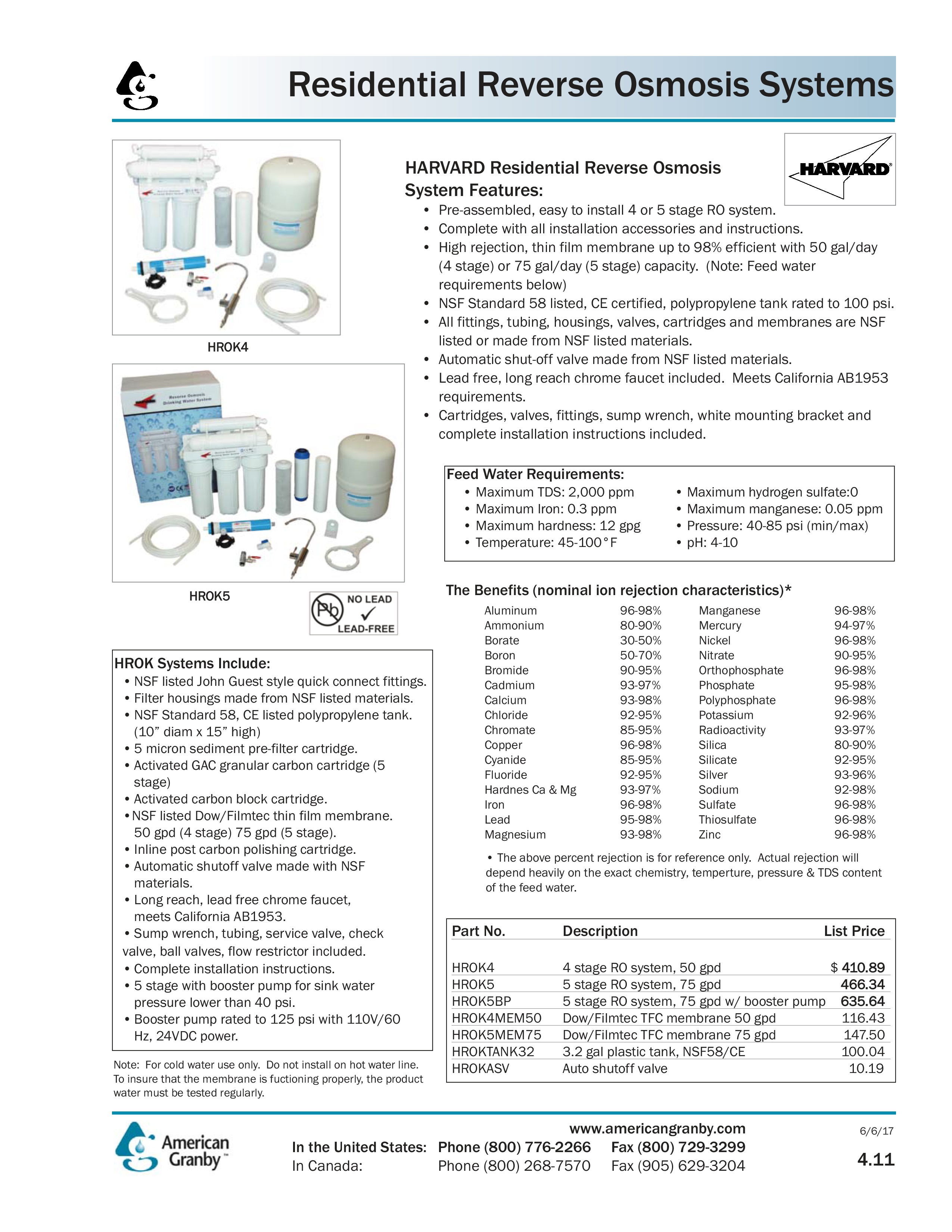 PDF explaining the 5 stages of reverse osmosis systems